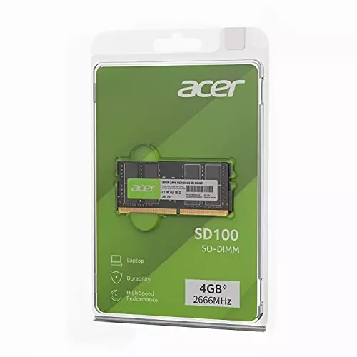 Buy acer-4-gb-ssd-card-2666-mhz-read-speed-so-dimm-compatible-devices-laptop-sd100 Acer 4 GB SSD Card 2666 MHz Read Speed SO-DIMM Compatible Devices Laptop, SD100