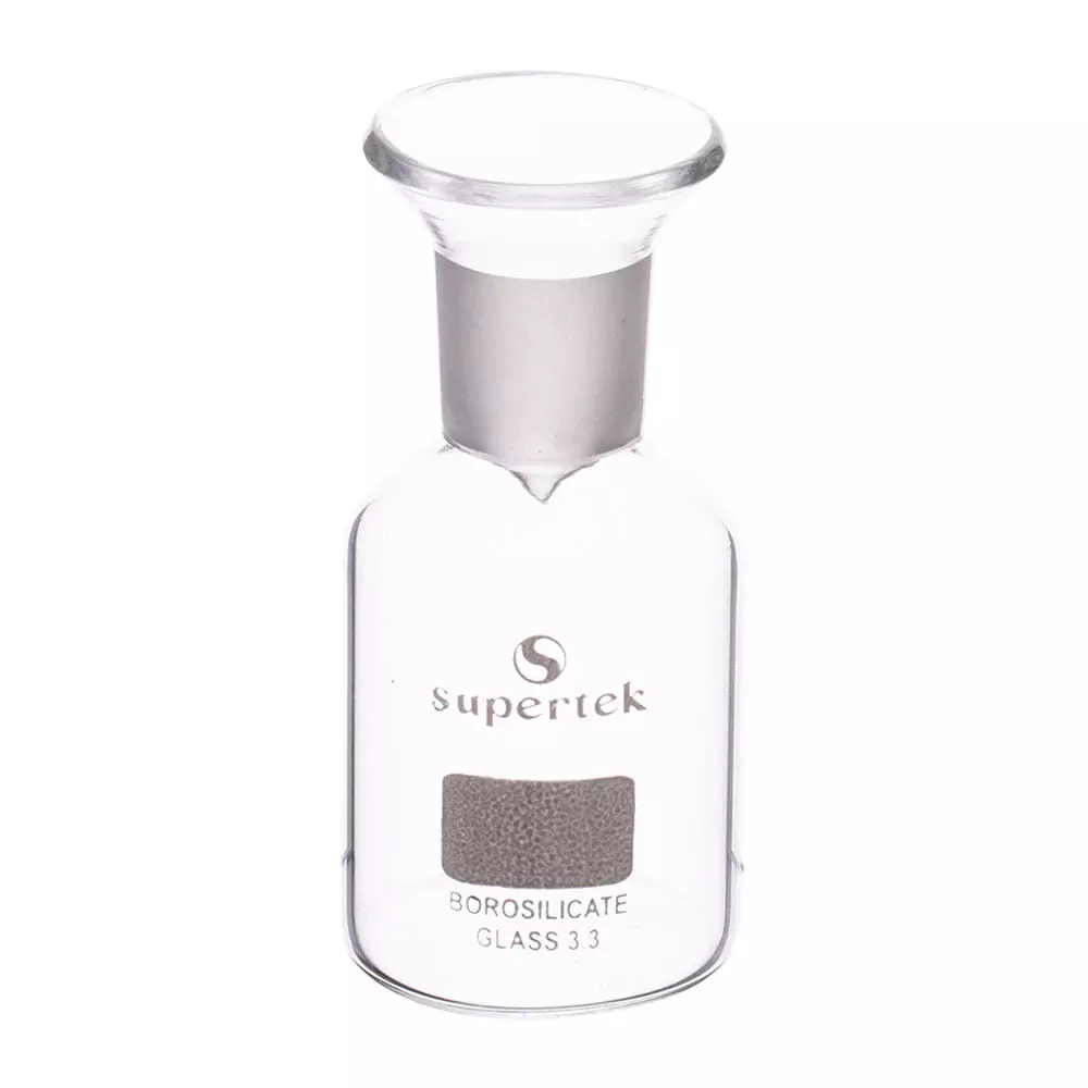 Shop supertek-125-ml-bod-bottle-clear-borosilicate-glass-33-with-robotic-head-121720125-pack-of-6 Supertek 125 ml BOD Bottle Clear Borosilicate Glass 3.3 with Robotic Head, 12.172.0125 (Pack of 6)