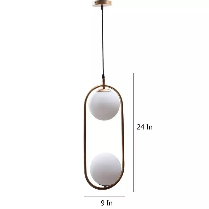 Order eliante-hanging-light-gold-metal-corded-electric-semi-flush-mount ELIANTE Hanging Light Gold Metal Corded Electric Semi Flush Mount Without Bulb, 1516-HL-REC-2LP
