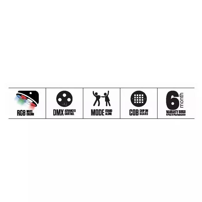 Buy sturlite-arinto-4x50w-rgb-w-cob-par-light-200-w-redgreenblue-lg-0282-200w Sturlite ARINTO 4x50W RGB W Cob Par Light 200 W Red+Green+Blue, LG-0282-200W