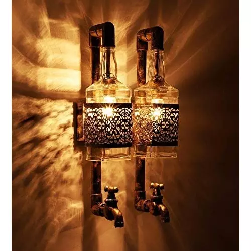 Shop eliante-wall-light-golden-flush-mount-corded-electric-power-for-bar-kitchen-home ELIANTE Wall Light Golden Flush Mount Corded Electric Power For Bar, Kitchen, Home