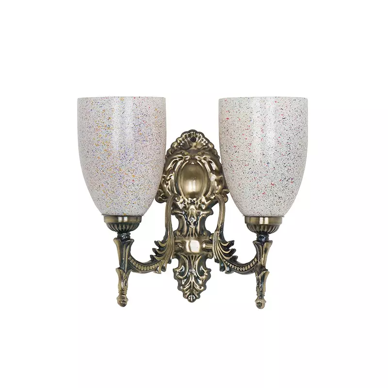 Fos Lighting Wall Light 40 W Mild Steel Brass Antique, Corn-MS-BRSA-Holi-WL2 Fos Lighting Wall Light 40 W Mild Steel Brass Antique, Corn-MS-BRSA-Holi-WL2