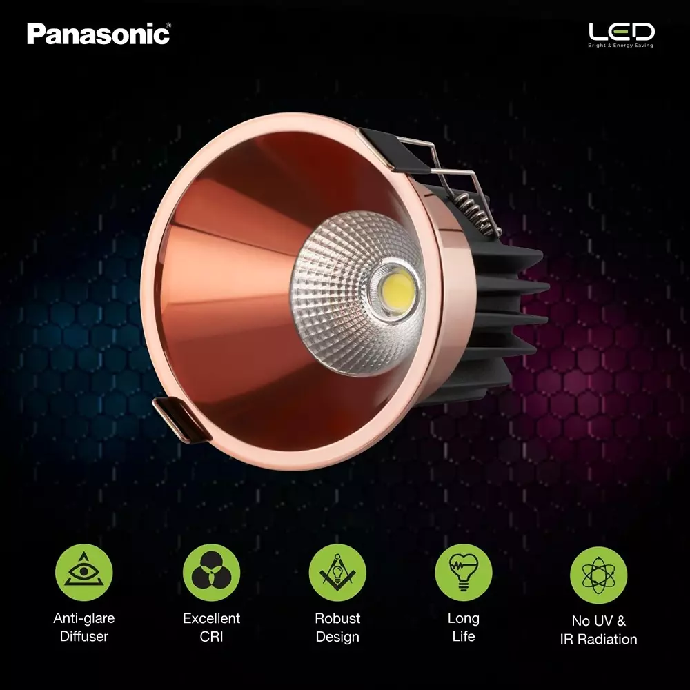 Shop panasonic-deep-recessed-cob-downlight-7-w-natural-white-pdlm43074 Panasonic LED Deep Recessed Cob Downlight 7 W Natural White, PDLM43074