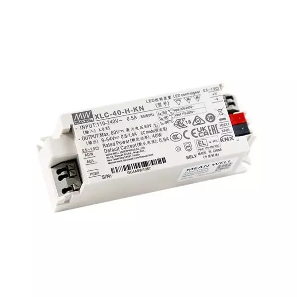 Mean Well XLC-40-KN Series LED Drivers Power Supply 1 Output 107 mm (4.213 inch) Without Dimming, XLC-40-H-KN Mean Well XLC-40-KN Series LED Drivers Power Supply 1 Output 107 mm (4.213 inch) Without Dimming, XLC-40-H-KN