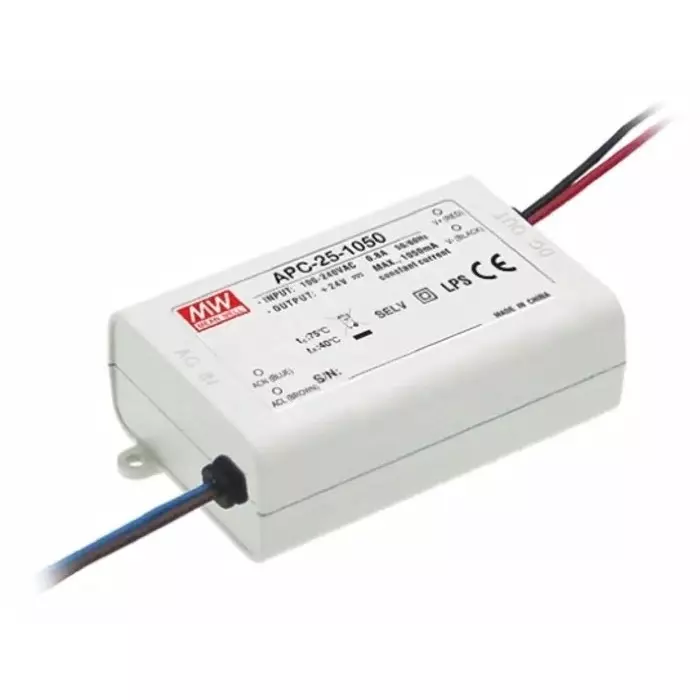 Mean Well LED Driver, 11 - 36V Output, 25.2W Output, 700mA Output, Constant Current, APC-25-700 Mean Well LED Driver, 11 - 36V Output, 25.2W Output, 700mA Output, Constant Current, APC-25-700