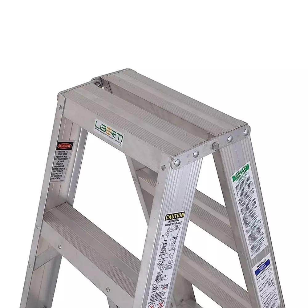 Best liberti-t1400-multi-use-twin-step-ladder-12-step-12-ft-size-aluminium-silver-t1412 Liberti T1400 Multi-Use Twin Step Ladder 12 Step 12 ft Size Aluminium Silver, T1412