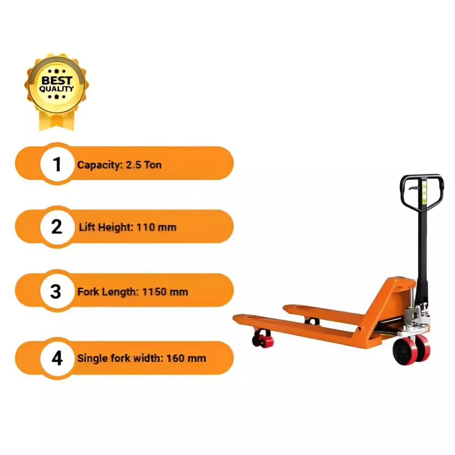 Buy hartley-hydraulic-hand-pallet-truck-with-wide-forks-3000-kg-load-capacity-alloy-steel-4-wheel-nylon-orange Hartley Hydraulic Hand Pallet Truck with Wide Forks 3000 Kg Load Capacity Alloy Steel 4 Wheel Nylon Orange