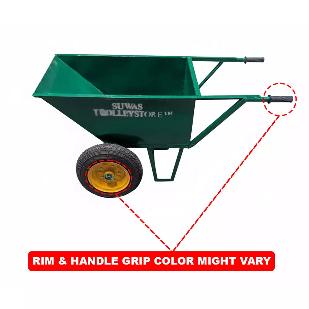 Buy suwas-trolley-store-160-kg-green-barrow-trolley-su-barrowt-001 SUWAS TROLLEY STORE 160 Kg Green Barrow Trolley, SU-BARROWT-001