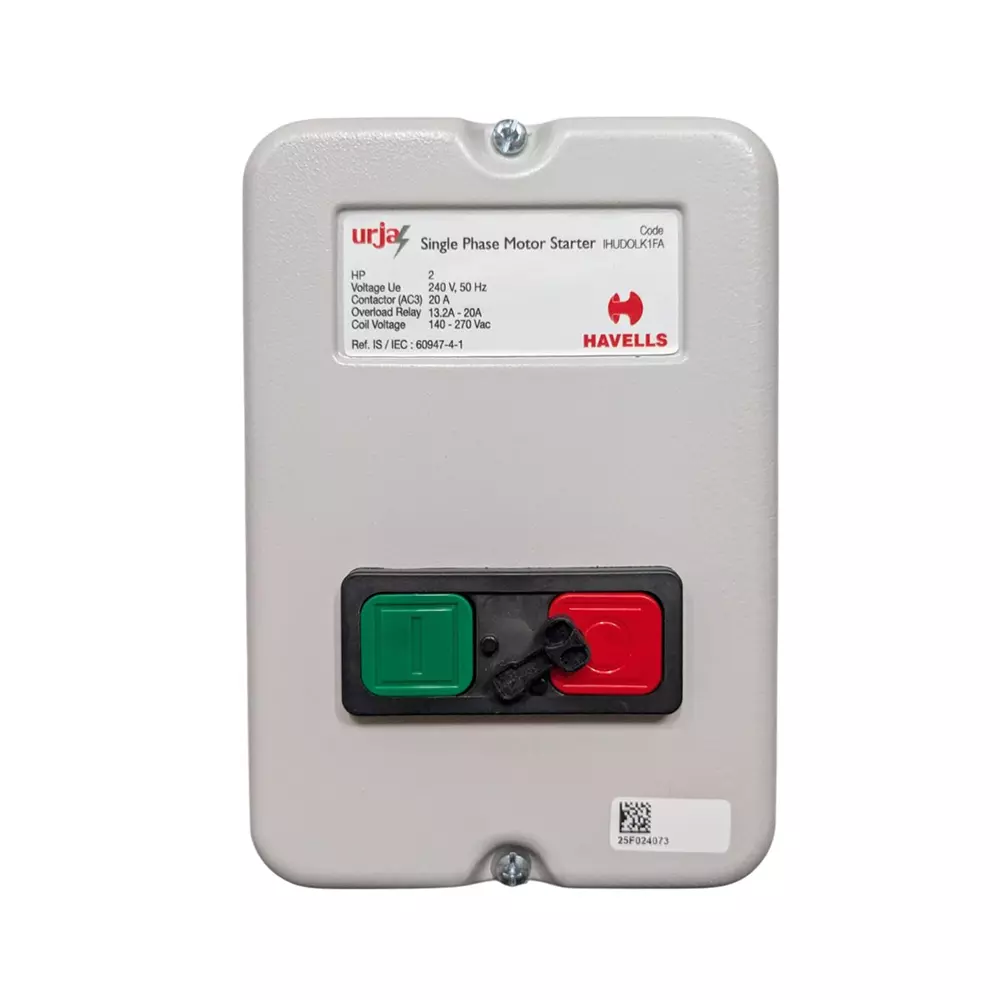 Havells 2 HP Single Phase 13.2-20 A Direct on Line Starter Havells 2 HP Single Phase 13.2-20 A Direct on Line Starter
