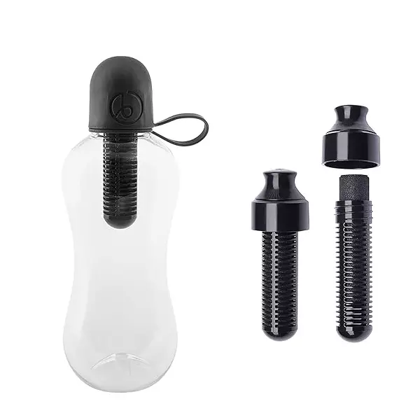 Buy bobble-clear-black-550-ml-plastic-water-bottle-ni1361 Bobble Black Carry Cap 550 ml Plastic Water Bottle Clear, NI1361