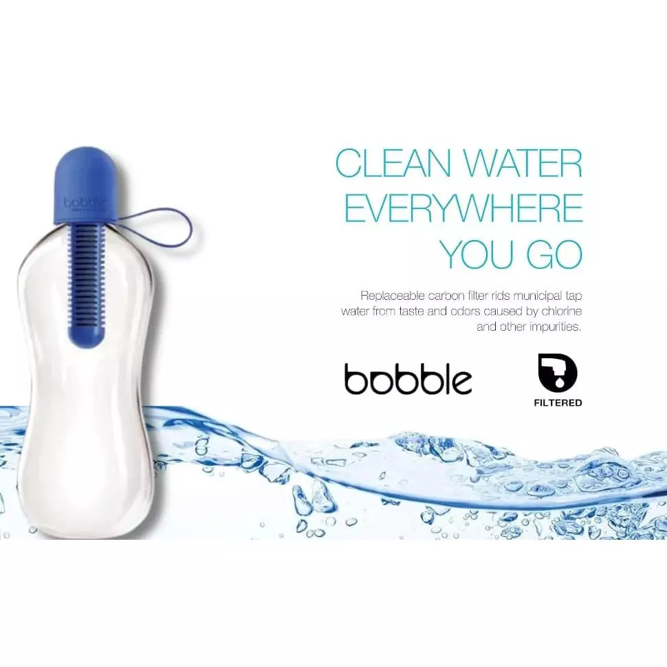 Buy bobble-clear-navy-blue-550-ml-plastic-water-bottle-ni1365 Bobble Navy Blue Carry Cap 550 ml Plastic Water Bottle Clear, NI1365