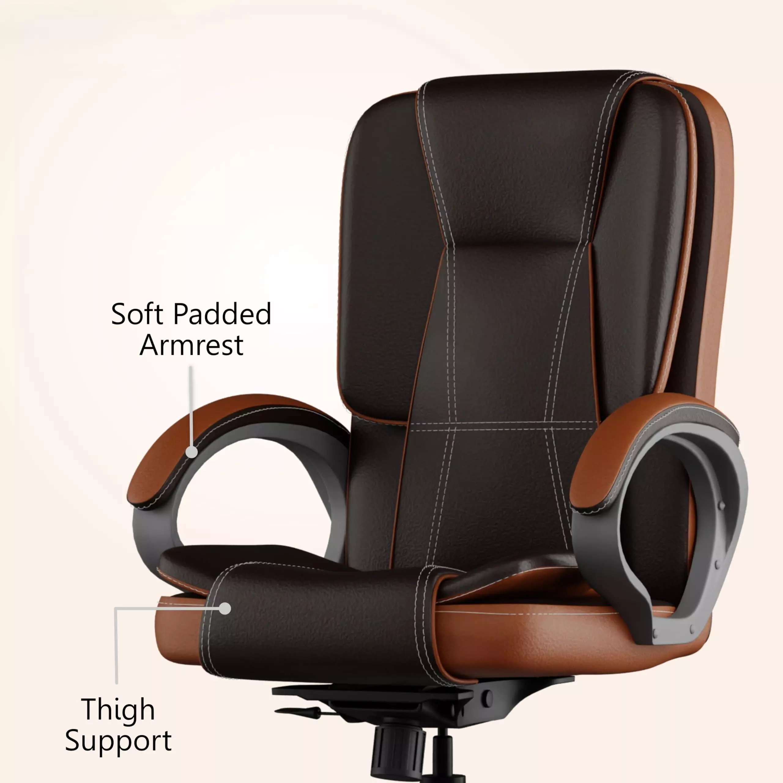 Buy roarwood-high-back-dual-combination-leatherette-premium-ergonomic-office-executive-chair-rw003 Roarwood High Back Dual Combination Leatherette Premium Ergonomic Office Executive Chair RW003