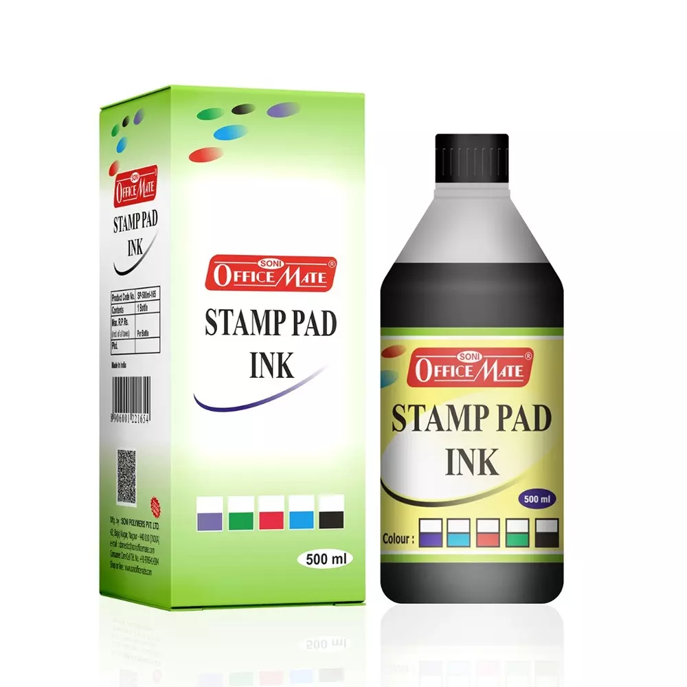Product soni-office-mate-500-ml-stamp-pad-refill-ink-smudge-free-and-long-lasting-for-office-school-craft-diy-black-pack-of-500 Soni Office Mate 500 ml Stamp Pad Refill Ink Smudge Free and Long Lasting for Office, School, Craft & DIY, Black
