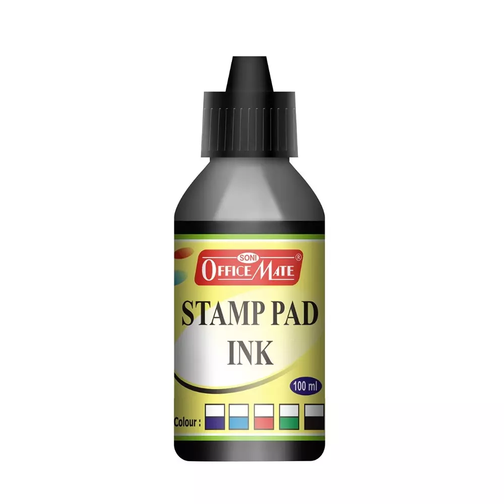 Soni Office Mate 100 ml Stamp Pad Refill Ink Smudge Free and Long Lasting for Office, School, Craft & DIY, Black (Pack of 10) Soni Office Mate 100 ml Stamp Pad Refill Ink Smudge Free and Long Lasting for Office, School, Craft & DIY, Black (Pack of 10)