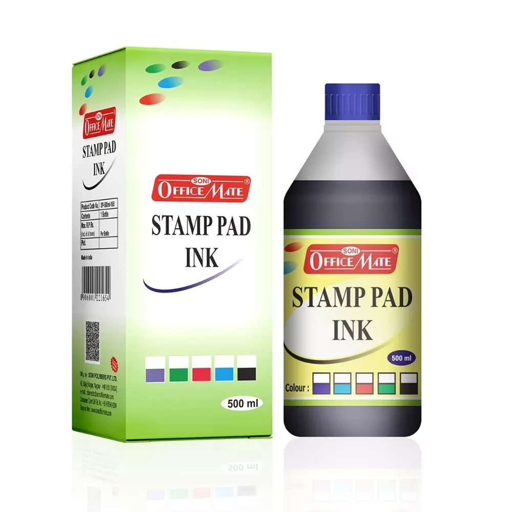 Product soni-office-mate-500-ml-stamp-pad-refill-ink-smudge-free-and-long-lasting-for-office-school-craft-diy-blue-pack-of-500 Soni Office Mate 500 ml Stamp Pad Refill Ink Smudge Free and Long Lasting for Office, School, Craft & DIY, Blue