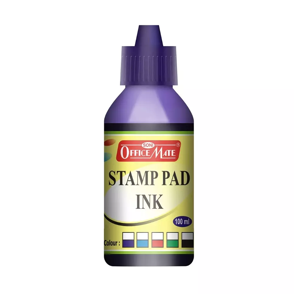 Soni Office Mate 100 ml Stamp Pad Refill Ink Smudge Free and Long Lasting for Office, School, Craft & DIY, Violet (Pack of 10) Soni Office Mate 100 ml Stamp Pad Refill Ink Smudge Free and Long Lasting for Office, School, Craft & DIY, Violet (Pack of 10)