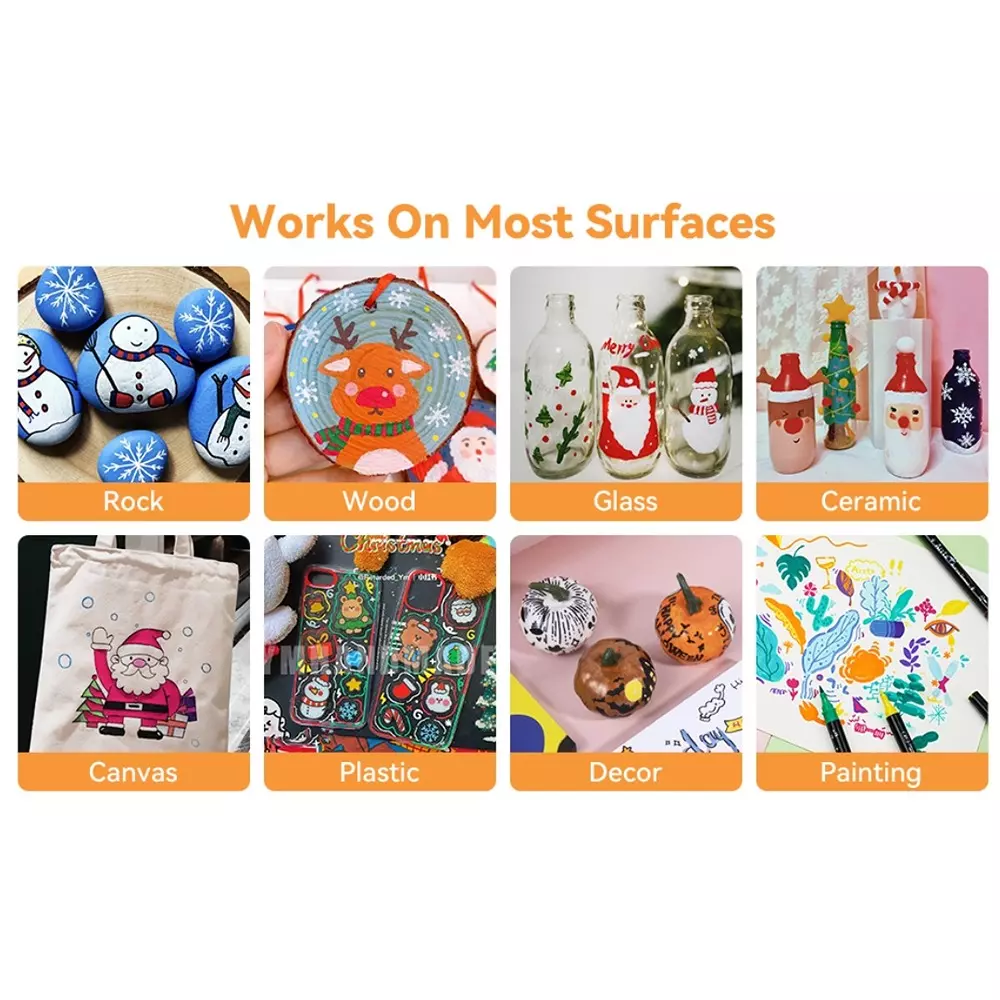 Buy soni-office-mate-regular-acrylic-paint-marker-45-mm-bullet-tip-water-based-ink-fade-resistant-multicolor-pack-of-5 Soni Office Mate Regular Acrylic Paint Marker 4.5 mm Bullet Tip Water Based Ink, Fade Resistant, Multicolor (Pack of 5)