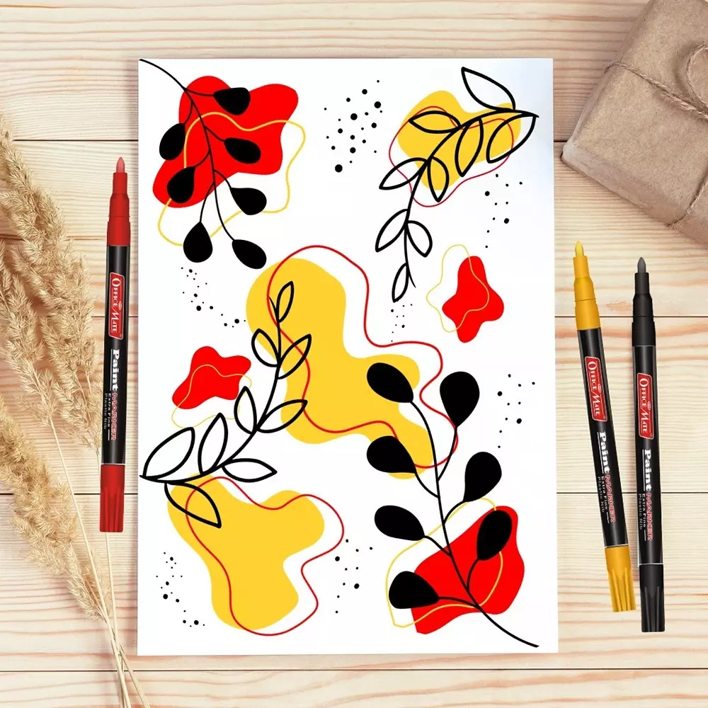 Buy soni-office-mate-fine-tip-paint-marker-305-mm-bullet-tip-multi-surface-oil-based-non-toxic-ink-for-diy-crafts-art-projects-multicolor-pack-of-4 Soni Office Mate Fine Tip Paint Marker 3.05 mm Bullet Tip Multi-Surface, Oil-Based, Non-Toxic Ink for DIY, Crafts & Art Projects, Multicolor (Pack of 4)