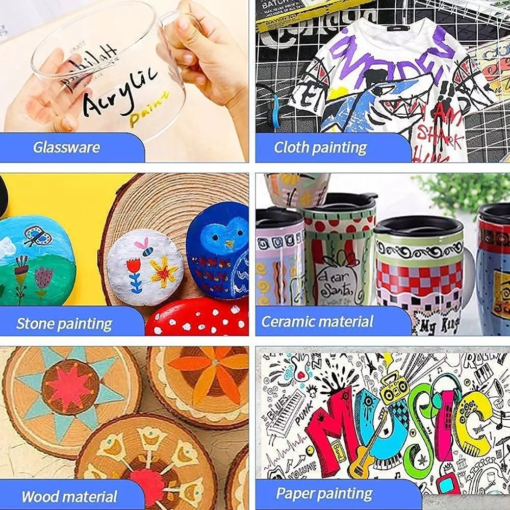 Buy soni-office-mate-regular-acrylic-paint-marker-45-mm-bullet-tip-water-based-ink-fade-resistant-for-canvas-paper-glass-more-multicolor-pack-of-10 Soni Office Mate Regular Acrylic Paint Marker 4.5 mm Bullet Tip Water Based Ink, Fade Resistant for Canvas, Paper Glass & More, Multicolor (Pack of 10)