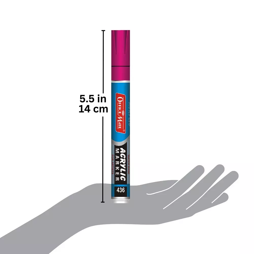 Offer soni-office-mate-regular-acrylic-paint-marker-45-mm-bullet-tip-water-based-ink-fade-resistant-for-canvas-paper-glass-more-multicolor-pack-of-10 Soni Office Mate Regular Acrylic Paint Marker 4.5 mm Bullet Tip Water Based Ink, Fade Resistant for Canvas, Paper Glass & More, Multicolor (Pack of 10)