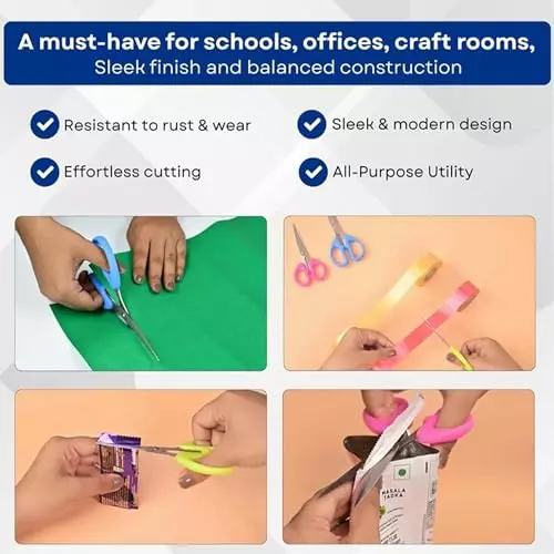 Order malfah-enterprises-tailoring-sewing-scissors-with-rubber-handle-grip-stainless-steel-red-4-cm-rubber-for-handicrafts-office-use-268005 Malfah Enterprises Tailoring & Sewing Scissors with Rubber Handle Grip Stainless Steel Red 4 cm for Handicrafts & Office Use, 268005