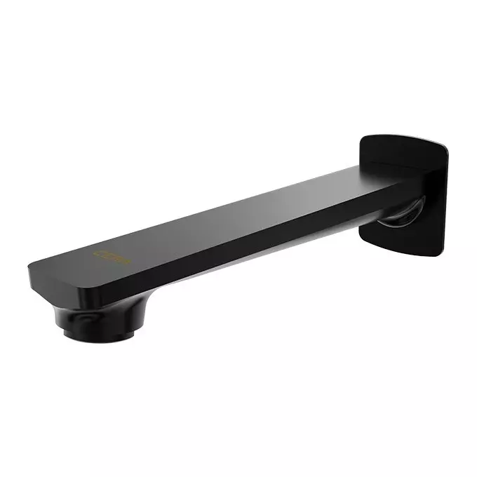 Best cera-quarter-turn-f1021661bm CERA Sylvina Bath Tub Spout Quarter Turn Wall Mount PVD Finish Black Matte with Wall Flange, F1021661BM