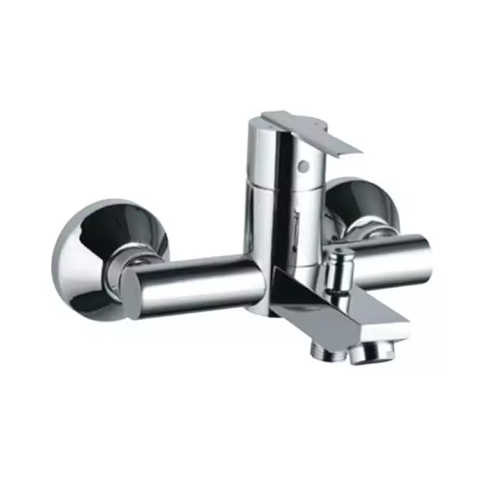 Jaquar Wall Mixer With Provision Of Hand Shower Fonte Series Chrome Finish, FON-40119 Jaquar Wall Mixer With Provision Of Hand Shower Fonte Series Chrome Finish, FON-40119