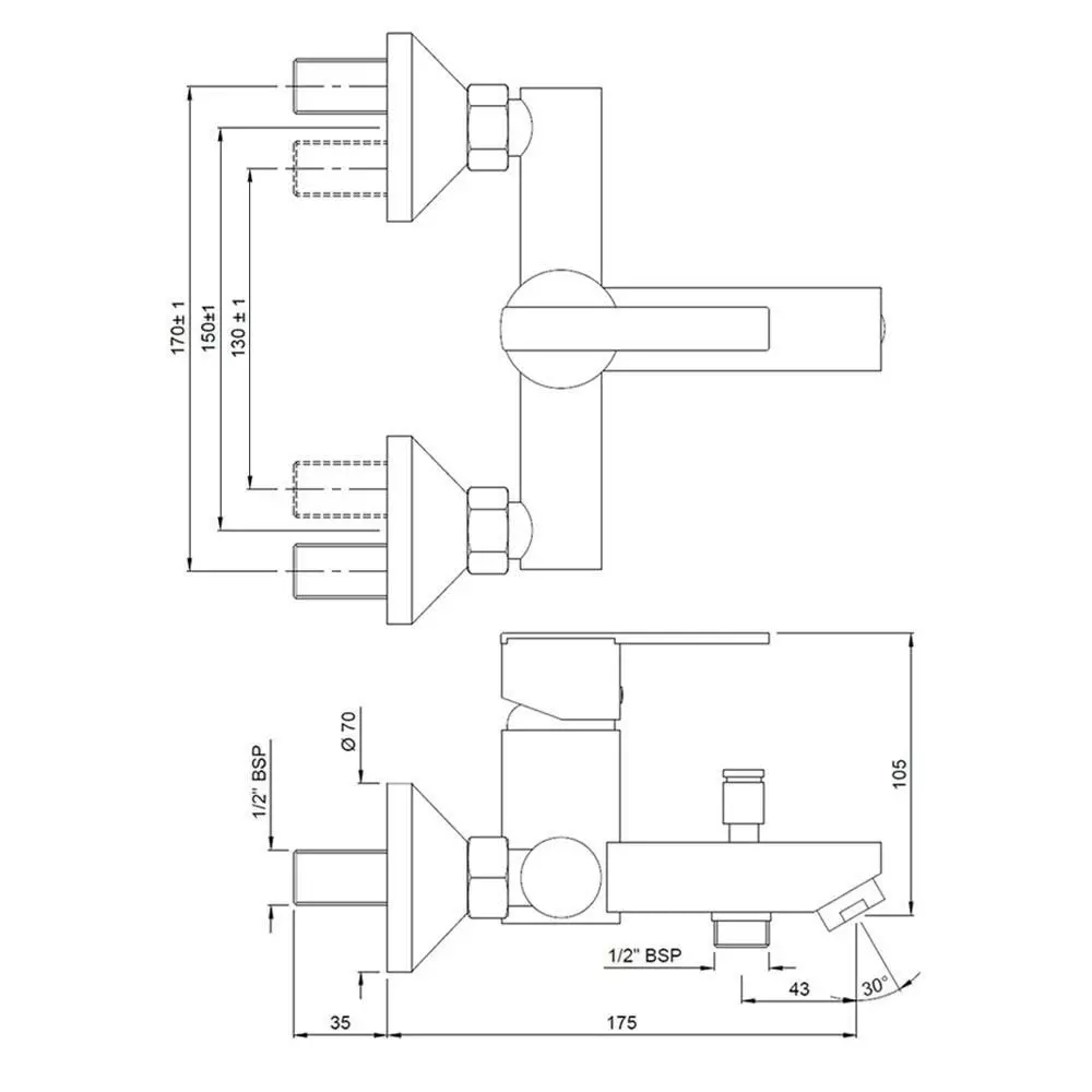 Buy jaquar-wall-mixer-with-provision-of-hand-shower-fonte-series-chrome-finish-fon-40119 Jaquar Wall Mixer With Provision Of Hand Shower Fonte Series Chrome Finish, FON-40119