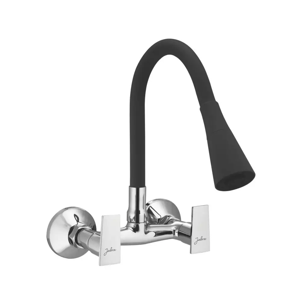 Jabra Single Flow Sink Mixer Bright Series Brass Chrome Finish Wall Mount Black Jabra Single Flow Sink Mixer Bright Series Brass Chrome Finish Wall Mount Black