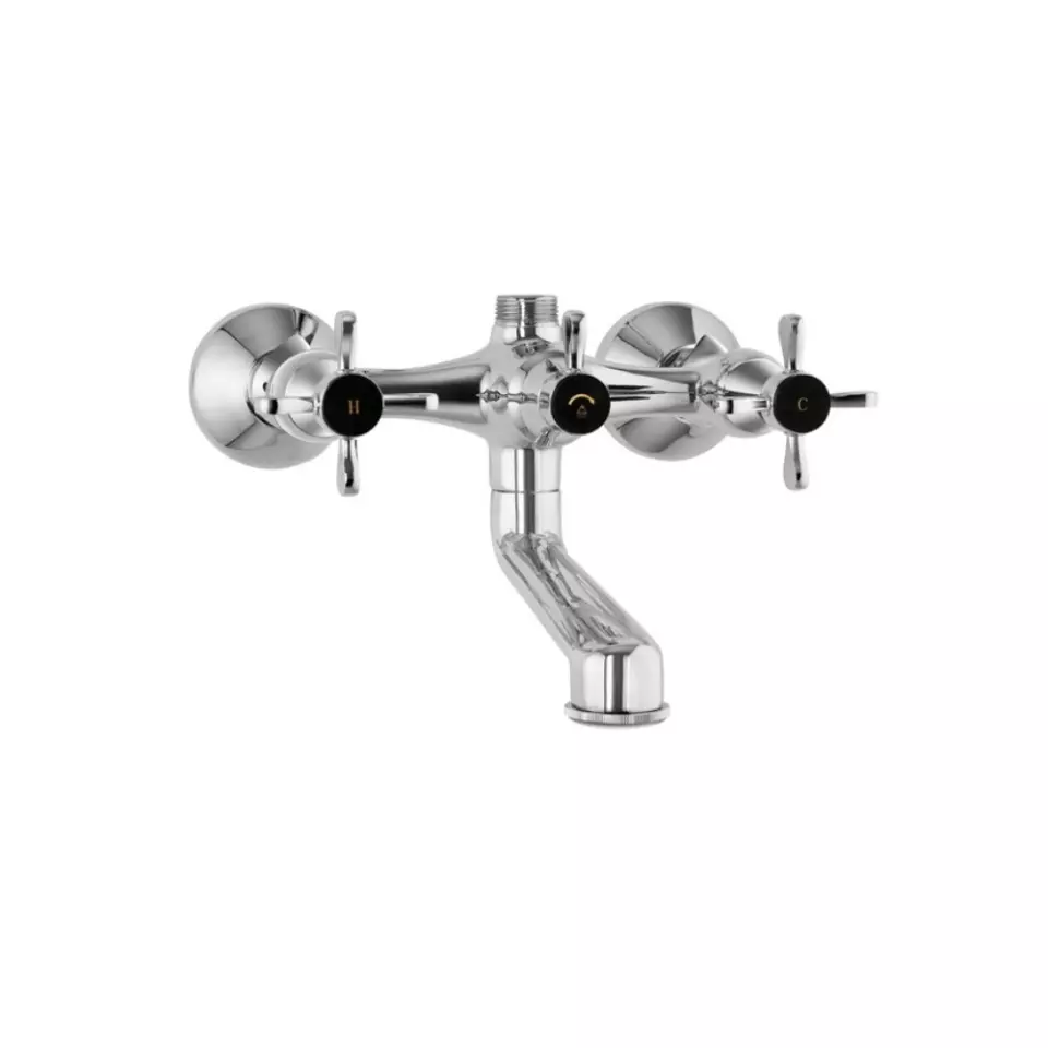 Jaquar Wall Mixer with Telephone Shower Arrangement Queen's Prime Series Chrome Finish, QQP-7217PM Jaquar Wall Mixer with Telephone Shower Arrangement Queen's Prime Series Chrome Finish, QQP-7217PM