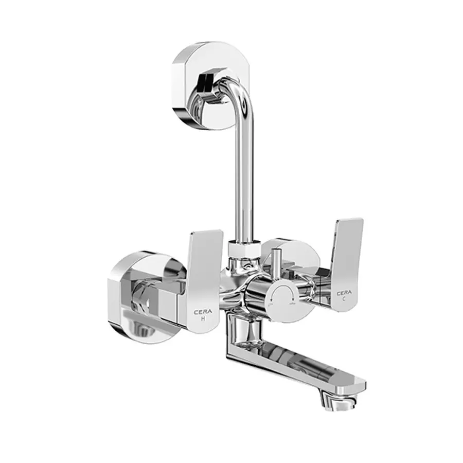 CERA Sylvina Wall Mixer Quarter Turn Wall Mount Chrome Plating Chrome, F1021401 CERA Sylvina Wall Mixer Quarter Turn Wall Mount Chrome Plating Chrome, F1021401