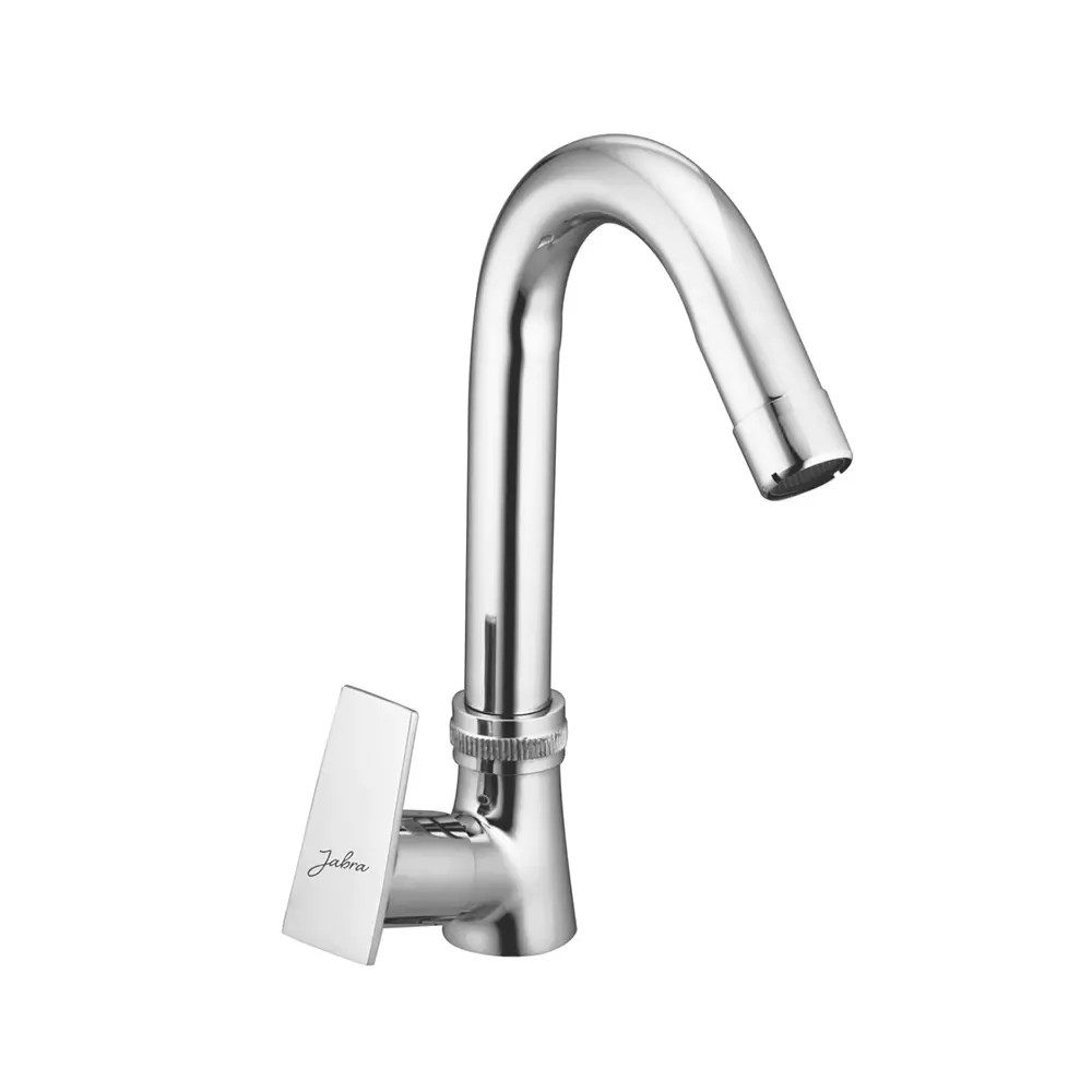 Jabra Swan Neck Tap (L) Bright Series Brass Chrome Finish Deck Mount Silver Jabra Swan Neck Tap (L) Bright Series Brass Chrome Finish Deck Mount Silver