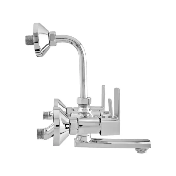 Buy cera-chelsea-quarter-turn-multi-lever-wall-mount-wall-mixer-with-bend-pipe-f1016401 CERA Chelsea Quarter Turn Three Lever Wall Mount Wall Mixer with Bend Pipe, F1016401