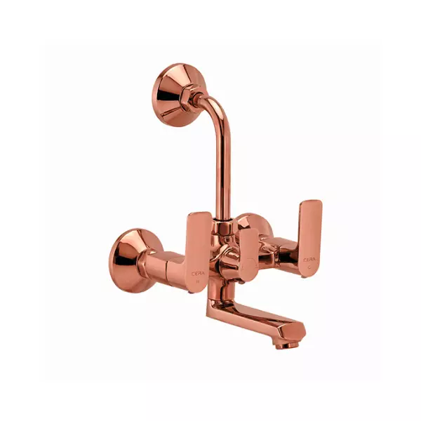 CERA Chelsea Three Lever Wall Mount Wall Mixer Rose Gold for Overhead Shower, F1016401RG CERA Chelsea Three Lever Wall Mount Wall Mixer Rose Gold for Overhead Shower, F1016401RG
