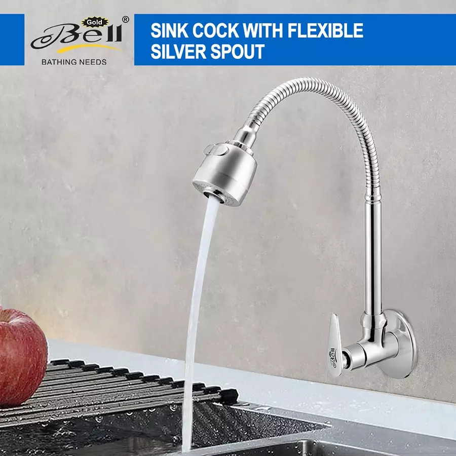 Product gold-bell-pan-brass-single-flow-flexible-sink-cock-flx-sinkcock-pan Gold Bell Pan Brass Single Flow Flexible Sink Cock, FLX-Sinkcock-Pan
