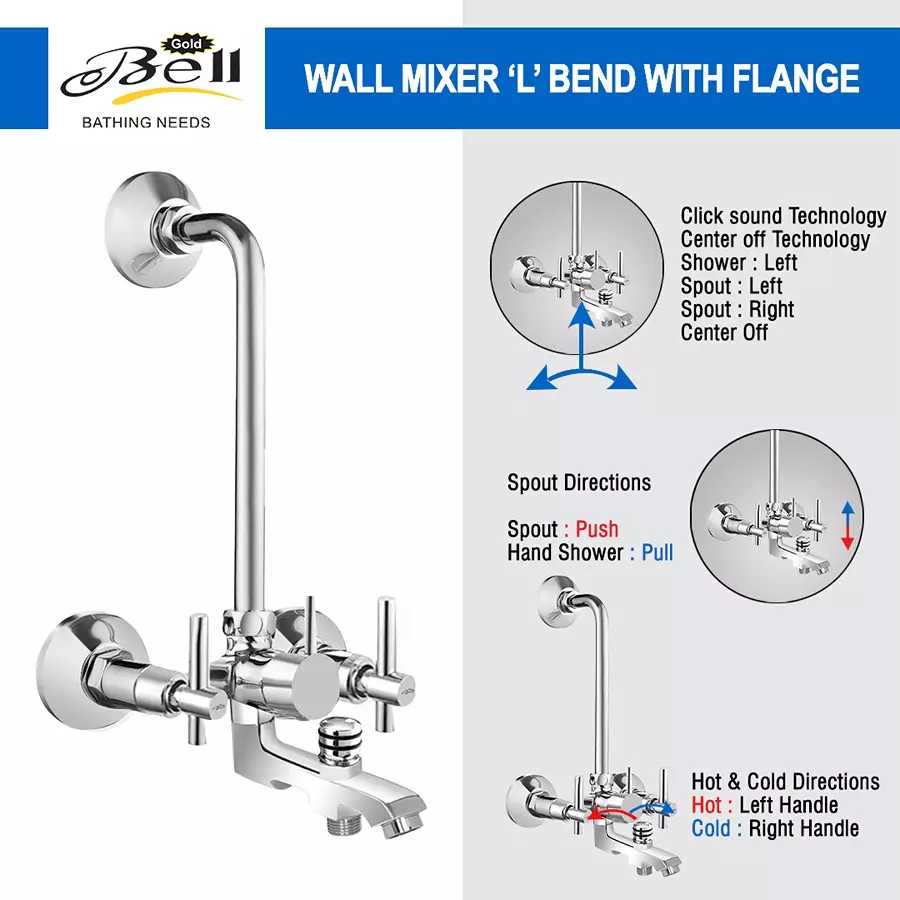 Best gold-bell-tarim-heavy-brass-3-in-1-wall-mixer-set-3-1-siya-tarim Gold Bell Tarim Heavy Brass 3 In 1 Wall Mixer Set, 3-1-Siya-Tarim