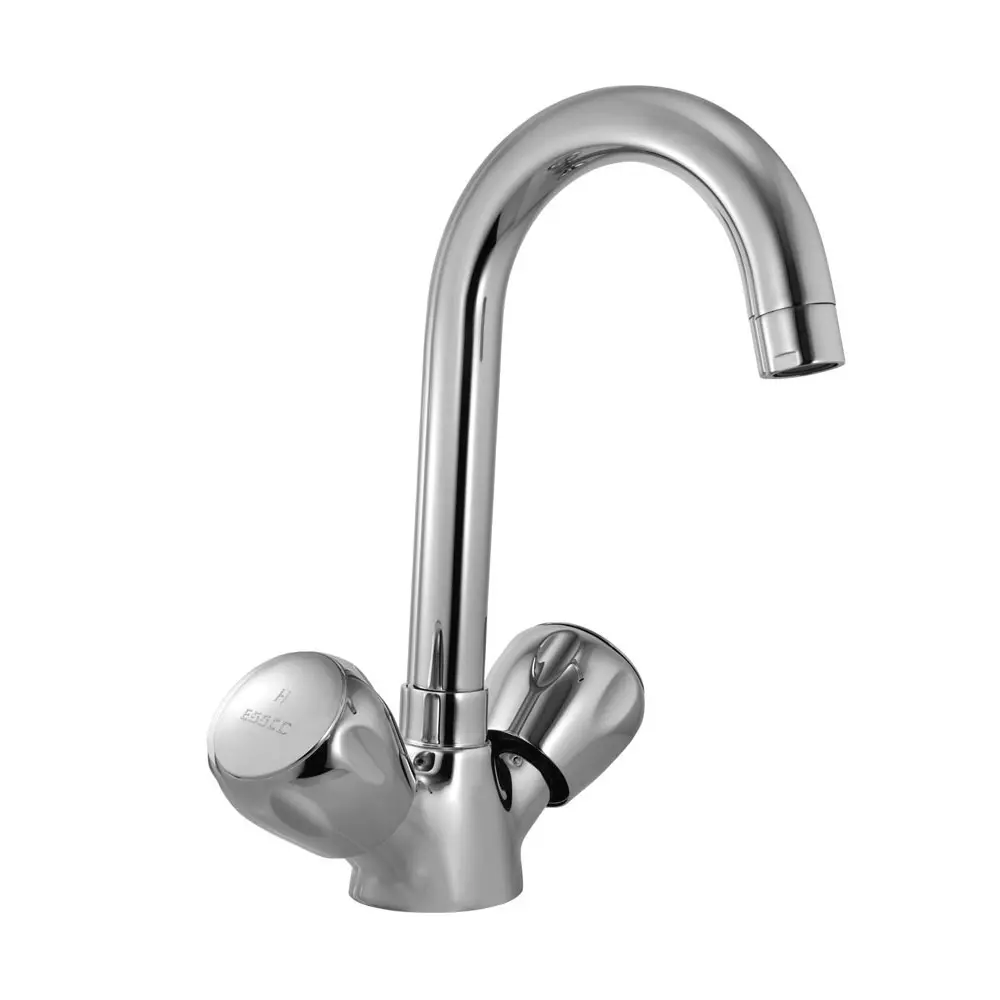 Essco by Jaquar Sink Mixer Table Mount Chrome Finish with Swinging Pipe Spout, SQT-527S Essco by Jaquar Sink Mixer Table Mount Chrome Finish with Swinging Pipe Spout, SQT-527S