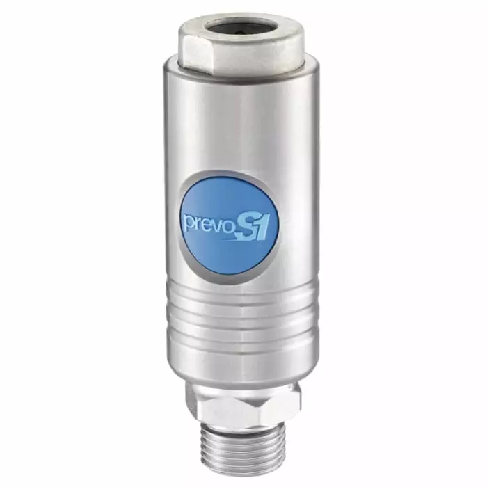 PREVOST Stainless Steel Male Safety Quick Connect Coupling, G 1/2 Male Threaded, ISI 111153 PREVOST Stainless Steel Male Safety Quick Connect Coupling, G 1/2 Male Threaded, ISI 111153