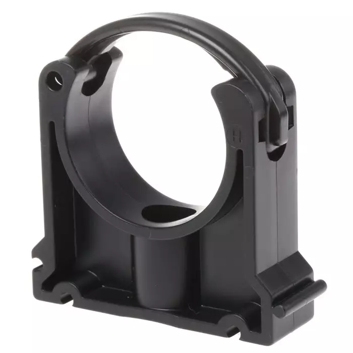 Georg Saddle Clamp Fischer PP Black 22 mmx 7 mm, 167061090 (Pack of 10) Georg Saddle Clamp Fischer PP Black 22 mmx 7 mm, 167061090 (Pack of 10)