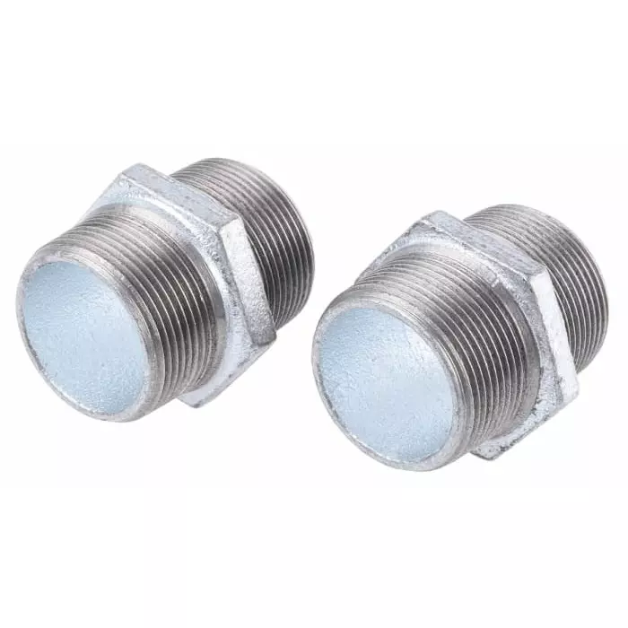 Georg Hexagon Nipple Fischer Galvanised malleable Iron Fitting male BSPT 1-1/2in to 1-1/2in, 770280208 (Pack of 2) Georg Hexagon Nipple Fischer Galvanised malleable Iron Fitting male BSPT 1-1/2in to 1-1/2in, 770280208 (Pack of 2)