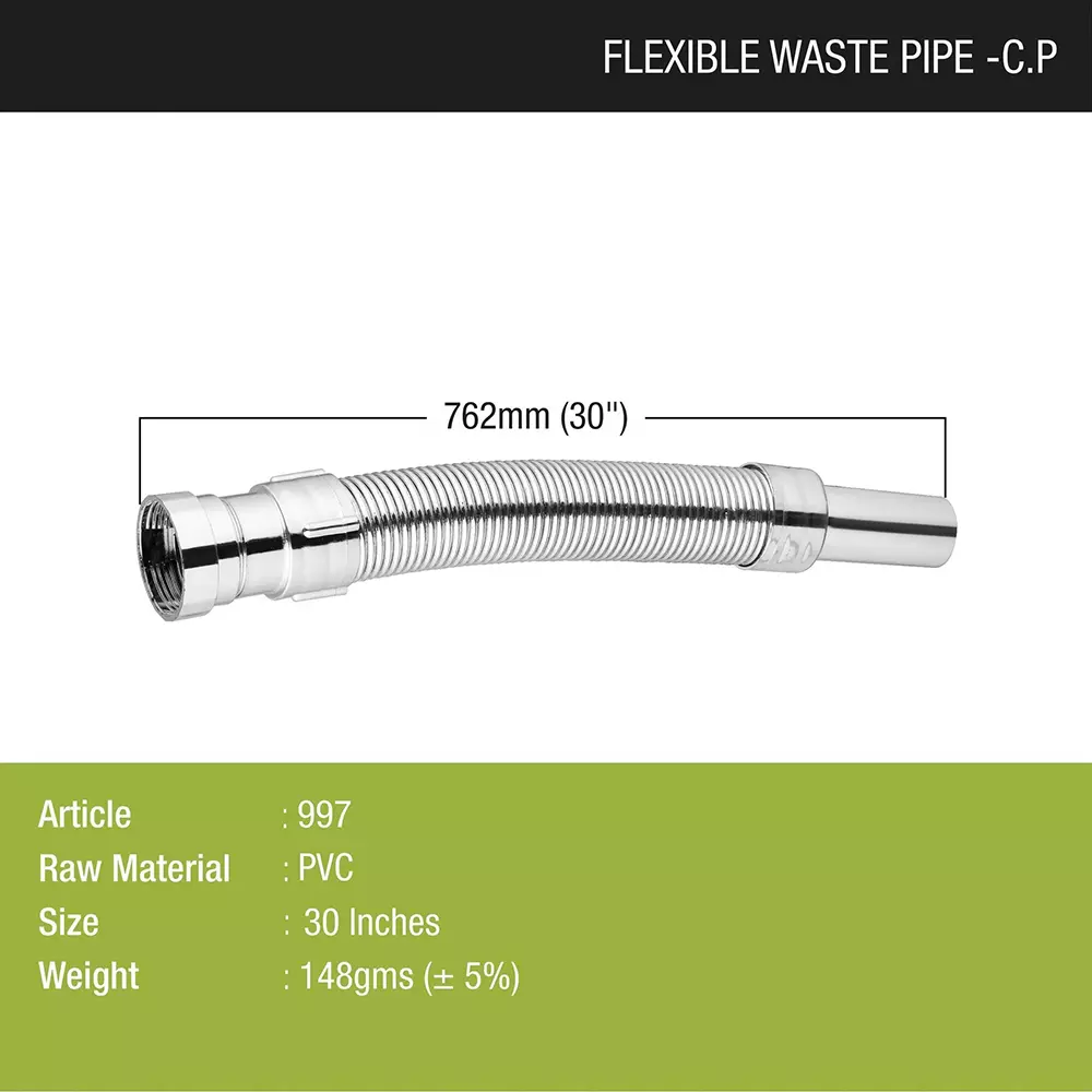 Buy lipka-flexible-waste-pipe-chrome-plated-wp-cp LIPKA Flexible Waste Pipe Chrome Plated, WP-CP