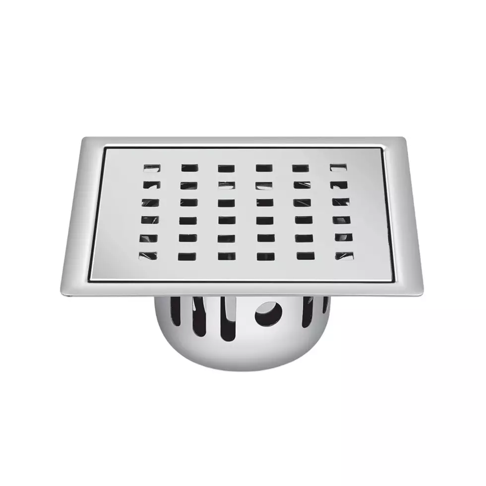 Sanjay Chilly Square Zoom Floor Drainer With Cockroach Trap Silver 127 x 127 mm, SCCT-SZ-GS-127 Sanjay Chilly Square Zoom Floor Drainer With Cockroach Trap Silver 127 x 127 mm, SCCT-SZ-GS-127