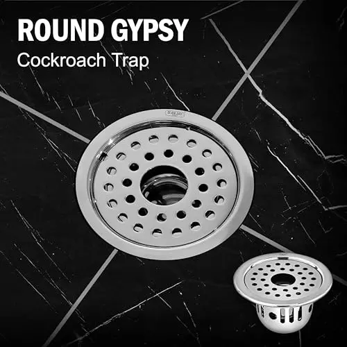 Best sanjay-chilly-round-gypsy-floor-drainer-with-cockroach-trap-sliver-1016-mm-scct-rg-101 Sanjay Chilly Round Gypsy Floor Drainer with Cockroach Trap and Pipe Hole Sliver 101 mm, SCCT-RG-101