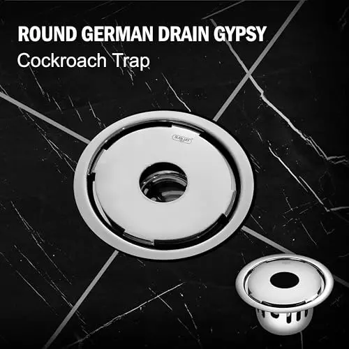 Best sanjay-chilly-round-german-gypsy-floor-drainer-with-cockroach-trap-sliver-127-mm-scct-rgdg-127 Sanjay Chilly Round German Gypsy Floor Drainer with Cockroach Trap and Pipe Hole Sliver 127 mm, SCCT-RGDG-127