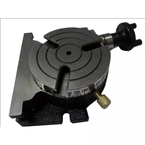 Buy assorts-rotary-table-b01n6wrakv Assorts Cast Iron & Tool Steel Rotary Table 75 mm (3 Inch) 3 Slots M6