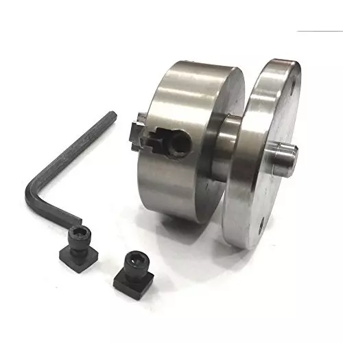 Shop assorts-rotary-table-small-chucks-b07d29h2rz Assorts Cast Iron & Tool Steel Rotary Table & Small Chucks 80 mm (3 Inch) 70 mm Independent Chuck 4 Jaws