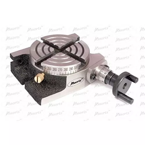 Best assorts-rotary-table-b06vyhh5kb Assorts Cast Iron & Tool Steel Rotary Table 75 mm (4 Inch) 4 Slots
