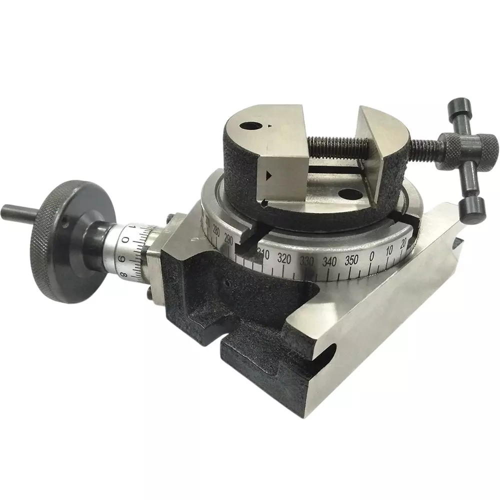 Assorts Quality Precision Rotary Table 100 mm (4 Inch) with Round Vices & Clamping T Nut Bolts Assorts Quality Precision Rotary Table 100 mm (4 Inch) with Round Vices & Clamping T Nut Bolts