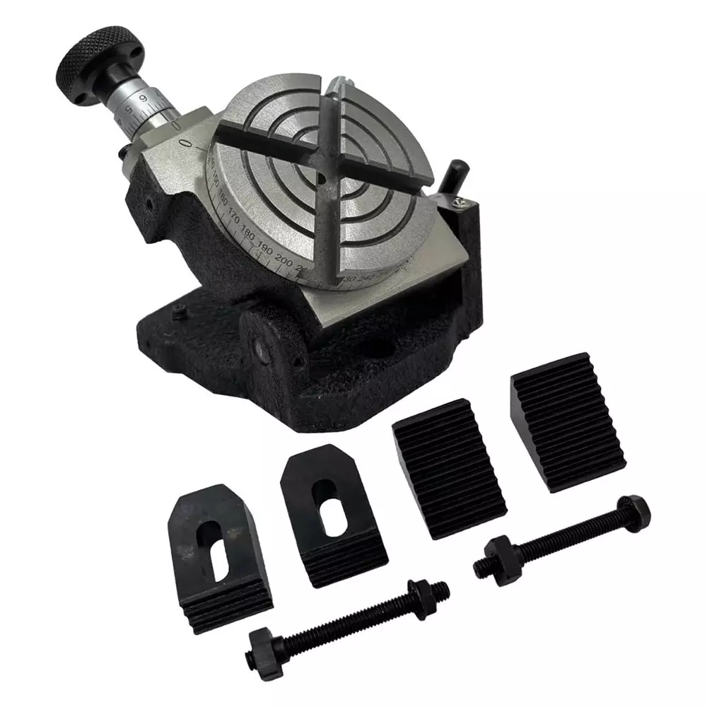 Assorts Tilting Rotary Table 80 mm (3 Inch) with M6 Clamp Kit Set for Milling Machine Assorts Tilting Rotary Table 80 mm (3 Inch) with M6 Clamp Kit Set for Milling Machine