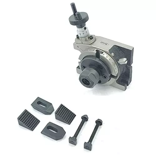 Buy assorts-tilting-rotary-table-b09zyfh87b Assorts Tilting Rotary Table 80 mm (3 Inch) with M6 Clamp Kit Set for Milling Machine